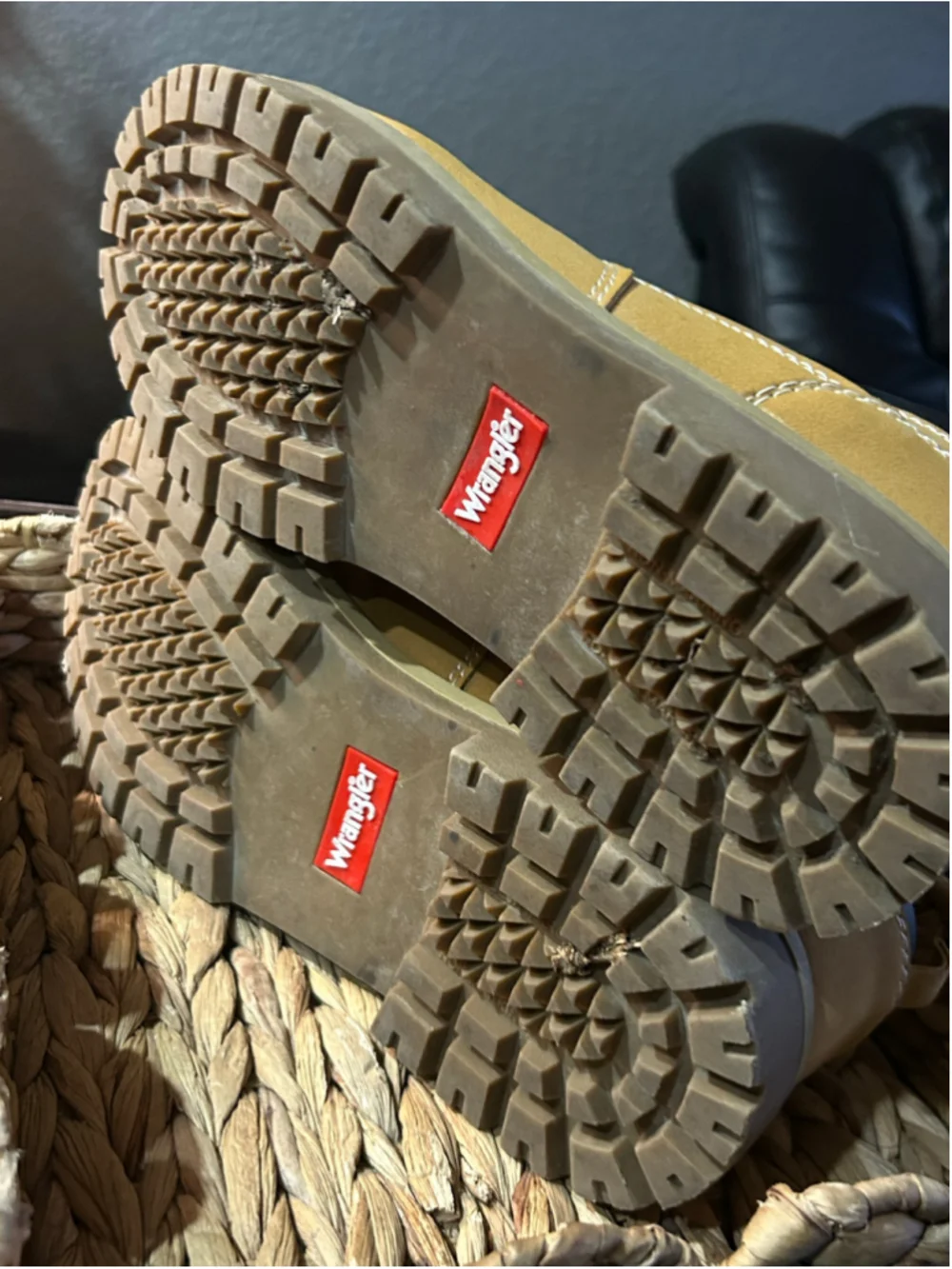 Men's Wrangler Tan and Black Work Boots